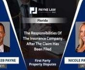 thepaynelaw.com/nnPayne Law, PLLCn126 East Jefferson StreetnOrlando, FL 32801nUnited Statesn(407) 915-5447nnThe insurance company has 90 days to investigate the claim, make a claim determination, and either issue payment or deny the claim. The contract between the insured and the insurance company requires that the insurance company restore the property to the pre-loss condition. That’s the standard that we’re looking at, so as a consumer, that’s what you want to hold the insurance company