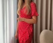 Olivia SS Wrap Dress - Mars Red W Fiona Ditsy from ss olivia