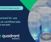 The Clarifi COVID-19 Saliva Test Kit is used in the qualitative detection of RNA from SARS-CoV-2 found in saliva collected from individuals suspected of having COVID-19. nThis simple saliva test is a qPCR test that has a Limit of Detection (LoD) of 600NDU/mL, currently making it the most sensitive saliva test on the market in the US.