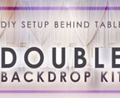 Want a lovely #DIYSweetHeartTableBackrop? Rent our #DoubleBackdropKit at the below link.nn➨ Shop affordable DIY double backdrop kits https://shipour.wedding/rentals/drapery/double-backdrop-pipe-and-drape/nnnWe had so much fun setting up this backdrop behind the sweetheart table. Not only did it setup fast, but this #DoubleBackdrop also looked amazing near the dance floor. #ShipOurWedding helps empower you so that you are able to do it yourself AND stay under budget. All our backdrop kits ship