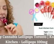 Kush Kitchen’s medicated lollipops are the perfect go-to for a sweet suck of THC. The 100mg of THC offers the perfect dose to unwind and feel relaxed. Available in Cherry, Grape, Peach, Blueberry, Lime, Cotton Candy, and Watermelon flavors.Order Now For Kush Kitchen Gum Pops Delivery! For more information please visit our websites-ww.treesondemand.com