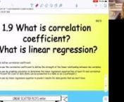 Unit 1 - lesson 9 - correlation coefficient and linear regression on calculator - Video 1 of 2 from correlation and regression calculator