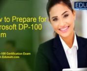 Make Your DP-100 certification journey easy. Discover the reliable DP-100 sample questions and additional resources through this video.nWant to Crack Designing and Implementing a Data Science Solution on Microsoft Azure certification exam?n➤ Well, you are at the right place. Click on the link below.n� https://bit.ly/3aSSoLr �n➤ Take the practice exams provided on this link. This will help you to crack Microsoft Designing and Implementing a Data Science Solution on Azure certification exa