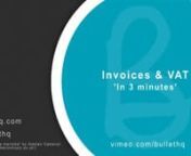 In this 3 minute video, Peter Connor, one of Bullet&#39;s co-founders, shows you how to create an invoice in Bullet and how the invoice is connected with your VAT.nnSo let&#39;s start, click on Invoices. Let&#39;s create an invoice for a Supplier that we have already. Alternatively, you can click