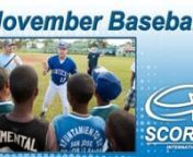 November Baseball Outreach allows men from all walks of life the chance to use baseball as a platform for sharing the Gospel. Professional baseball players like Andy Pettite, Mariano Rivera, Nelson Cruz, Chris Coghlan, and Mark Melancon just to name a few.