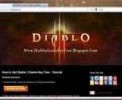 Today With This video tutorial going to Show you how to download Diablo 3 redeem key for free on Your PC!. If you need to download Diablo 3 Game for free on PC visit following web site and download it for free!nnhttp://www.diablo3gamekeyfree.blogspot.com/nnOnce you download your tool, just follow the video tutorial, After following correct steps you will able to Access to download Diablo 3 Game free on your PC. Any questions send me a pm or comment on web site. Enjoy guys!nnGame Info - Diablo II