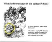 This video provides an in depth analysis of a GCSE History cartoon from the event surrounding the signing of the League of Nations (just after WW1). Although applicable for all exam boards the question is based around a 6pt OCR question. Used via the &#39;ExplainEverything&#39; iPad app and created for our students at Campsmount Technology College, Doncaster, UK.