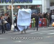 Newmindspace throws annual pillow fights of enormous proportion in New York City. In 2007 my weapon was a puny pillow. This year, if I wanted to win, I needed a bigger weapon. I needed my own Shock and Awe campaign. I needed to become one with the pillow.