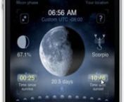Deluxe Moon is a beautifully crafted moon application with innovative lunar design. The application combines traditional lunar themes with modern technology to bring you the best: style, convenience of the moon in a pocket and a feature-rich interface.nnEnjoy moon phases for your location, touch-n-turn the moon to change the date. Browse moon phase calendar or switch to Zodiac calendar view. Learn when the next moon phase is. Relax with automatic GPS location or set any location, date and time m