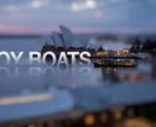 Toy Boats is a short tilt-shift time-lapse video I shot over 3 days while staying in Sydney. The tilt-shift effect was created in Photoshop, compiled in LRTimelapse &amp; After Effects and edited in Premiere Pro CS6.nnI was fortunate enough to visit while the famous &#39;Sculpture by the Sea&#39; exhibition was running along the Bondi to Bronte coastal walk. Other locations include Circular Quay, Sydney Tower Eye, Pylon Lookout, Camp Cove, Cahill Expressway Lookout and Observatory Park.nnEquipment: Cano