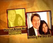 Pastor Bruce Ho will be speaking in our Sunday evening services on December 30. Leeward Community College 6:00pm and 7:30pm