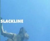 Slackline - Swimmingpool from flat footing
