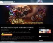 This video tutorial about how to get exclusive League of Legends Pax Sivir Skinwhich can be used in League of Legends Game. This is very rareto get it. So Don&#39;t miss out this chance to get Pax Sivir Skinfor free on League of Legends game. Visit following web site and read more information about this;nnhttp://www.paxsivirskinfree.blogspot.com/nnAfter received your League of Legends Pax Sivir Skin , login to your League of Legends account and redeem it. After that you will able to unlock and
