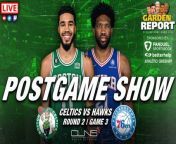The Celtics go on the road to take on the Philadelphia 76ers in Game 3 of their second round playoff series. Join A. Sherrod Blakely, Bobby Manning, Josue Pavon, Jimmy Toscano and host John Zannis as we break it all down.&#60;br/&#62;&#60;br/&#62;You can also listen and Subscribe to the Garden Report Postgame Showon iTunes, Spotify &amp; Stitcher as we go LIVE after every Celtics game. Watch the show LIVE after every game by subscribing to our YouTube Channels at @CelticsCLNS &amp; @CLNSMEDIA!&#60;br/&#62;&#60;br/&#62;This episode is sponsored by:&#60;br/&#62;&#60;br/&#62;Athletic Greens. Visit https://athleticgreens.com/GARDEN for a FREE 1 year supply of immune-supporting Vitamin D &amp; 5 FREE travel packs with your first purchase!&#60;br/&#62;&#60;br/&#62;BetterHelp. If you want to live a more empowered life, therapy can get you there. Visit https://BetterHelp.com/GARDEN today to get 10% off your first month!&#60;br/&#62;&#60;br/&#62;FanDuel Sportsbook, the exclusive wagering partner of the CLNS Media Network. Get a NO SWEAT FIRST BET up to &#36;1000 DOLLARS when you visit https://FanDuel.com/BOSTON! That’s &#36;1000 back in BONUS BETS if your first bet doesn’t win.&#60;br/&#62;&#60;br/&#62;21+ in select states. First online real money wager only. &#36;10 Deposit req. Refund issued as non-withdrawable bonus bets that expire in 14 days. Restrictions apply. See full terms at fanduel.com/sportsbook. &#60;br/&#62;&#60;br/&#62;FanDuel is offering online sports wagering in Kansas under an agreement with Kansas Star Casino, LLC. Gambling Problem? Call 1-800-GAMBLER or visit FanDuel.com/RG (CO, IA, MI, NJ, OH, PA, IL, TN, VA), 1-800-NEXT-STEP or text NEXTSTEP to 53342 (AZ), 1-888-789-7777 or visit ccpg.org/chat (CT), 1-800-9-WITH-IT (IN), 1-800-522-4700 or visit ksgamblinghelp.com (KS), 1-877-770-STOP (LA), Gamblinghelplinema.org or call (800)-327-5050 for 24/7 support (MA), visit www.mdgamblinghelp.org (MD), 1-877-8-HOPENY or text HOPENY (467369) (NY), 1-800-522-4700 (WY), or visit www.1800gambler.net (WV).