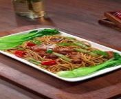 Chinese Cuisine Eggplant and Beans Braised Noodles from mister bean full movie