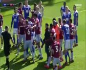 A pitch invader ran onto the pitch and punched Aston Villa&#39;s Jack Grealish during the derby game at Birmingham.