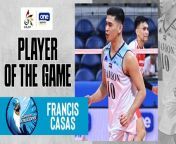UAAP Player of the Game Highlights: Francis Casas stars in Adamson's sweep of UE from wishiwashi sweep