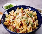 This creamy weeknight pasta recipe recipe takes full advantage of the sun-dried tomato—oil and all.