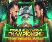 WWE Wrestlemania XL - Seth Rollins vs Drew McIntyre Official Match Card (2180p 4K) from www wwe video co