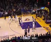Steph Curry came out top in a head-to-head with LeBron James as the Golden State Warriors beat the LA Lakers