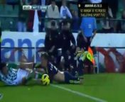 Real Betis vs Real Madrid -Fabio Coentrao Cuts His Face [24-11-12]