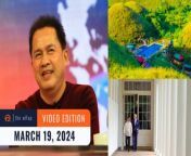 Today on Rappler – the latest news in the Philippines and around the world:&#60;br/&#62;- Quiboloy charged with non-bailable trafficking case in PH court&#60;br/&#62;- Senate orders arrest of Apollo Quiboloy&#60;br/&#62;- Ramon Ang bares plans for Philippines’ main airport&#60;br/&#62;- Ombudsman launches investigation into Chocolate Hills controversy&#60;br/&#62;- Biden to host first trilateral summit with Marcos, Kishida at White House&#60;br/&#62;&#60;br/&#62;https://www.rappler.com/video/daily-wrap/march-19-2024/