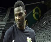 Oregon Ducks center N&#39;Faly Dante discusses facing the South Carolina Gamecocks in the 2024 NCAA Tournament.