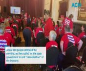 Bendigo nurses and midwives voted to apply for a protected industrial action ballot, filmed on March 21.