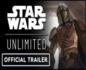Check out the first look of the upcoming card game set for Star Wars: Unlimited, Shadows of the Galaxy, featuring The Mandalorian, Moff Gideon, and more!