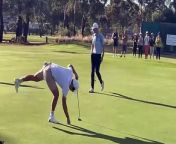 Lucas Herbert makes a birdie on the 18th to shoot 61 at Neangar Park Pro-Am from am super man
