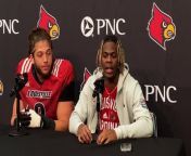 Louisville DE Ashton Gillotte and CB Quincy Riley Spring Game Postgame (4\ 19\ 24) from riley rodriguez nipples