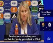 Chelsea boss Emma Hayes has warned her team that their UWCL tie against Barcelona is not over despite 1-0 win