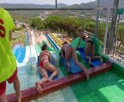 Who Will Win Waterpark In SPAIN - Mat Racer Water Slide Lloret De Mar