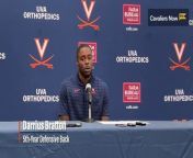 Defensive back Darrius Bratton previews the Virginia football season-opener against Richmond.