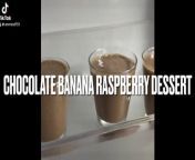 Chocolate banana raspberry dessert from hijab banana