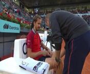 Medvedev retired at the end of the first set with an apparent adductor injury