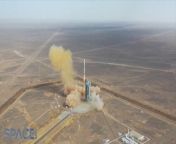 China’s Long March 4C rocket launched the Yaogan-34 04 satellite from the Jiuquan Satellite Launch Center.&#60;br/&#62;The rocket sheds insulation tiles during launch, a normal occurrence.&#60;br/&#62;&#60;br/&#62;Credit: Space.com &#124; footage courtesy: China Central Television (CCTV) &#124; edited by Steve Spaleta