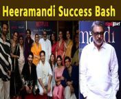 Heeramandi Success party: From Aditi to Manisha, Whole Starcast celebrates the success of Web series. watch video to know more &#60;br/&#62; &#60;br/&#62;#HeeramandiSuccessParty #Heeramandi #HeeramandiOnNetflix &#60;br/&#62;~PR.132~