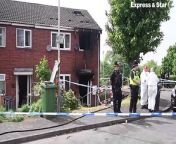 The scene of a fatal house fire, Dunstall Hill, Wolverhampton.