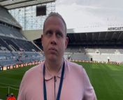 Joe Buck reacts to Newcastle United&#39;s draw with Brighton at St James&#39; Park. An early Joel Veltman goal was cancelled out by Sean Longstaff&#39;s strike just before the break. Eddie Howe&#39;s side are still in control of their own destiny in the quest to qualify for Europe as they head to Old Trafford on Wednesday night.