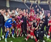Crawley Town beat MK Dons 5-1 (8-1 on aggregate) in the League Two play-off semi-final to reach Wembley for the first time in the club&#39;s history. Here are the celebrations after the final whistle&#60;br/&#62;