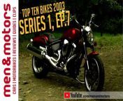 In this new series of Top Ten Bikes, presented by Louise Brady, we look at the best bikes around in the biking world as voted for by our Men &amp; Motors panel.&#60;br/&#62;&#60;br/&#62;Today we take a look at the top ten Cruisers bikes of 2003. Which one will hit the number one spot?&#60;br/&#62;&#60;br/&#62;Don&#39;t forget to subscribe to our channel and hit the notification bell so you never miss a video!&#60;br/&#62;&#60;br/&#62;------------------&#60;br/&#62;Enjoyed this video? Don&#39;t forget to LIKE and SHARE the video and get involved with our community by leaving a COMMENT below the video! &#60;br/&#62;&#60;br/&#62;Check out what else our channel has to offer and don&#39;t forget to SUBSCRIBE to Men &amp; Motors for more classic car and motorbike content! Why not? It is free after all!&#60;br/&#62;&#60;br/&#62;Our website: http://menandmotors.com/&#60;br/&#62;&#60;br/&#62;---- Social Media ----&#60;br/&#62;&#60;br/&#62;Facebook: https://www.facebook.com/menandmotors/&#60;br/&#62;Instagram: @menandmotorstv&#60;br/&#62;Twitter: @menandmotorstv&#60;br/&#62;&#60;br/&#62;If you have any questions, e-mail us at talk@menandmotors.com&#60;br/&#62;&#60;br/&#62;© Men and Motors - One Media iP 2023