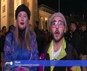 Several hundred cannabis enthusiasts gathered at midnight under the Brandenburg Gate to smoke marijuana in public as the new law legalizing its recreational use comes into effect on April 1.