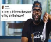Barbecue chef Rodney Scott takes to Twitter to answer the internet&#39;s burning questions about barbecue. What&#39;s the difference between barbecue and grilling? What does the &#39;Q&#39; stand for in BBQ? What&#39;s the best cut of meat to barbecue with? What&#39;s the most essential utensil for barbecuing? What&#39;s better to cook with, wood, charcoal or propane? Rodney answers all these questions and much more!&#60;br/&#62;&#60;br/&#62;Director: Justin Wolfson &#60;br/&#62;Director of Photography: Norris Lanius&#60;br/&#62;Editors: Shandor Garrison, Matthew Colby&#60;br/&#62;Expert: Rodney Scott&#60;br/&#62;Line Producer: Joseph Buscemi &#60;br/&#62;Associate Producer: Brandon White&#60;br/&#62;Production Manager: Eric Martinez &#60;br/&#62;Production Coordinator: Fernando Davila&#60;br/&#62;Assistant Camera: Dylan Newman&#60;br/&#62;Audio: Lee Bailey&#60;br/&#62;Production Assistant: Devin Williams&#60;br/&#62;Post Production Supervisor: Alexa Deutsch&#60;br/&#62;Post Production Coordinator: Ian Bryant &#60;br/&#62;Supervising Editor: Doug Larsen
