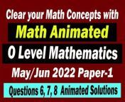 O level Math Syllabus DPast Paper 1 may june 2022 Animated Solutions. O  level Math  from x bar meaning math Watch Video 