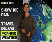 Thursday will start with a dry and cold, with hazy sunny spells in places across the north. A large area of rain will set over most of southern England, some of this falling as snow in northwestern parts of England. Wintry showers in the far north are possible. Yellow and even amber warnings have been issued, due to the impacts that rain and snow will be generating through the day. – This is the Met Office UK Weather forecast for the morning of 08/02/24. Bringing you today’s weather forecast is Clare Nasir.