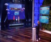 Totes Umbrellas helped make it rain water and cash (but mostly water) for two members of Ellen&#39;s studio audience!