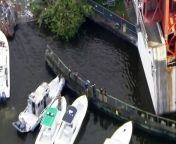 Authorities say an armed carjacking suspect has been fatally shot by officers after he jumped into a South Florida river after a more than two-hour police chase