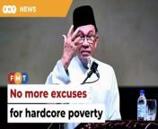 Prime Minister Anwar Ibrahim says he cannot accept the fact that pockets of hardcore poor remain despite states collecting large amounts of zakat.&#60;br/&#62;&#60;br/&#62;&#60;br/&#62;&#60;br/&#62;Read More: &#60;br/&#62;https://www.freemalaysiatoday.com/category/nation/2024/02/16/no-more-excuses-for-hardcore-poverty-anwar-tells-state-zakat-agencies/ &#60;br/&#62;&#60;br/&#62;Laporan Lanjut: &#60;br/&#62;https://www.freemalaysiatoday.com/category/bahasa/tempatan/2024/02/16/tiada-alasan-lagi-ada-miskin-tegar-anwar-beritahu-agensi-zakat-negeri/&#60;br/&#62;&#60;br/&#62;Free Malaysia Today is an independent, bi-lingual news portal with a focus on Malaysian current affairs.&#60;br/&#62;&#60;br/&#62;Subscribe to our channel - http://bit.ly/2Qo08ry&#60;br/&#62;------------------------------------------------------------------------------------------------------------------------------------------------------&#60;br/&#62;Check us out at https://www.freemalaysiatoday.com&#60;br/&#62;Follow FMT on Facebook: http://bit.ly/2Rn6xEV&#60;br/&#62;Follow FMT on Dailymotion: https://bit.ly/2WGITHM&#60;br/&#62;Follow FMT on Twitter: http://bit.ly/2OCwH8a &#60;br/&#62;Follow FMT on Instagram: https://bit.ly/2OKJbc6&#60;br/&#62;Follow FMT on TikTok : https://bit.ly/3cpbWKK&#60;br/&#62;Follow FMT Telegram - https://bit.ly/2VUfOrv&#60;br/&#62;Follow FMT LinkedIn - https://bit.ly/3B1e8lN&#60;br/&#62;Follow FMT Lifestyle on Instagram: https://bit.ly/39dBDbe&#60;br/&#62;------------------------------------------------------------------------------------------------------------------------------------------------------&#60;br/&#62;Download FMT News App:&#60;br/&#62;Google Play – http://bit.ly/2YSuV46&#60;br/&#62;App Store – https://apple.co/2HNH7gZ&#60;br/&#62;Huawei AppGallery - https://bit.ly/2D2OpNP&#60;br/&#62;&#60;br/&#62;#FMTNews #AnwarIbrahim #Zakat #Poverty