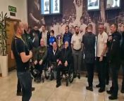 Leeds United defender joins a group of Whites supporters who attend the Leeds United Foundation Veterans Cafe. The club has introduced a new monthly evening session called Veterans Extra Time, thanks to funding from Kindred.